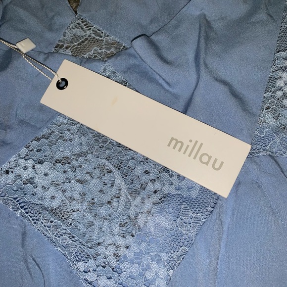 Baby blue lace cutout romper - Picture 8 of 8